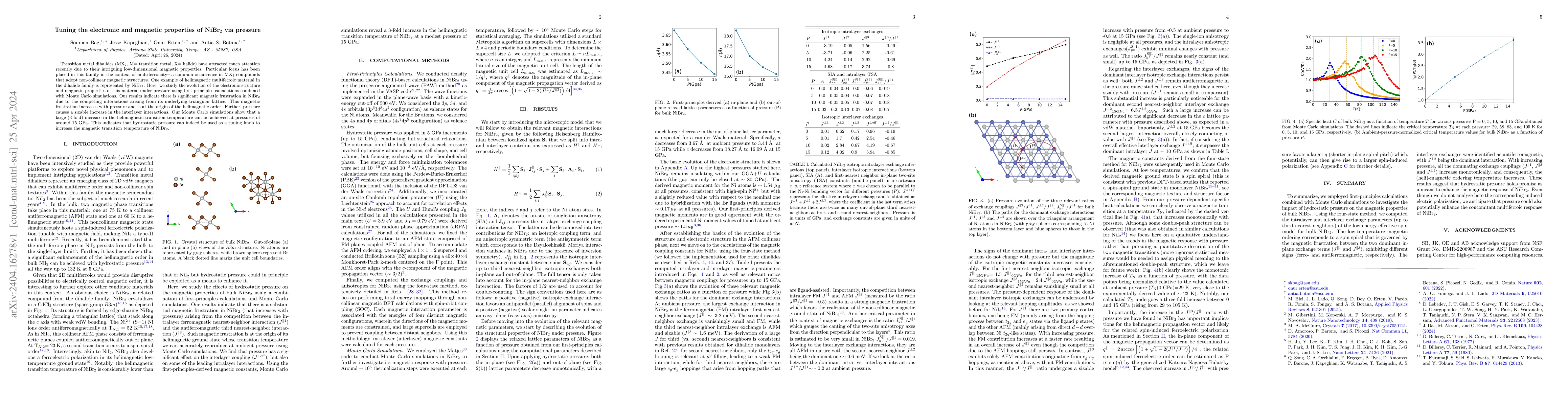 Thumbnail for Tuning the electronic and magnetic properties of NiBr$_2$ via pressure