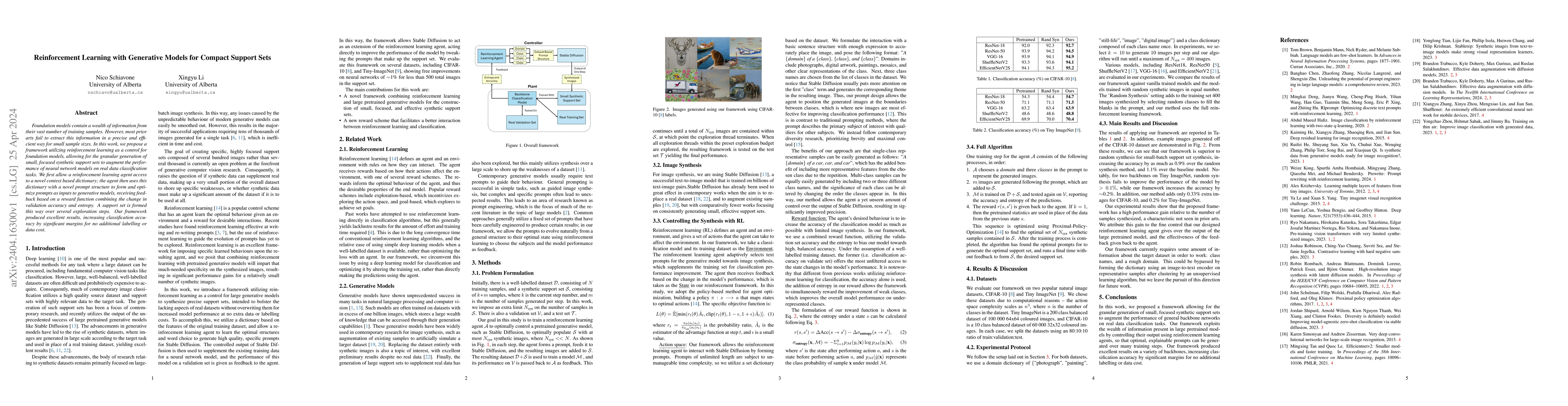 Thumbnail for Reinforcement Learning with Generative Models for Compact Support Sets