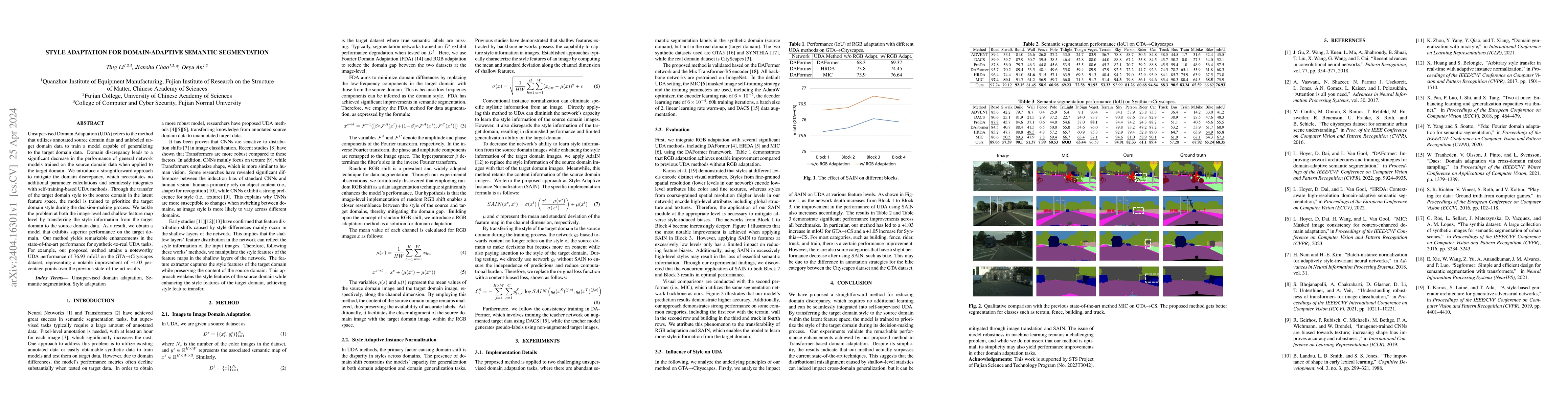 Thumbnail for Style Adaptation for Domain-adaptive Semantic Segmentation