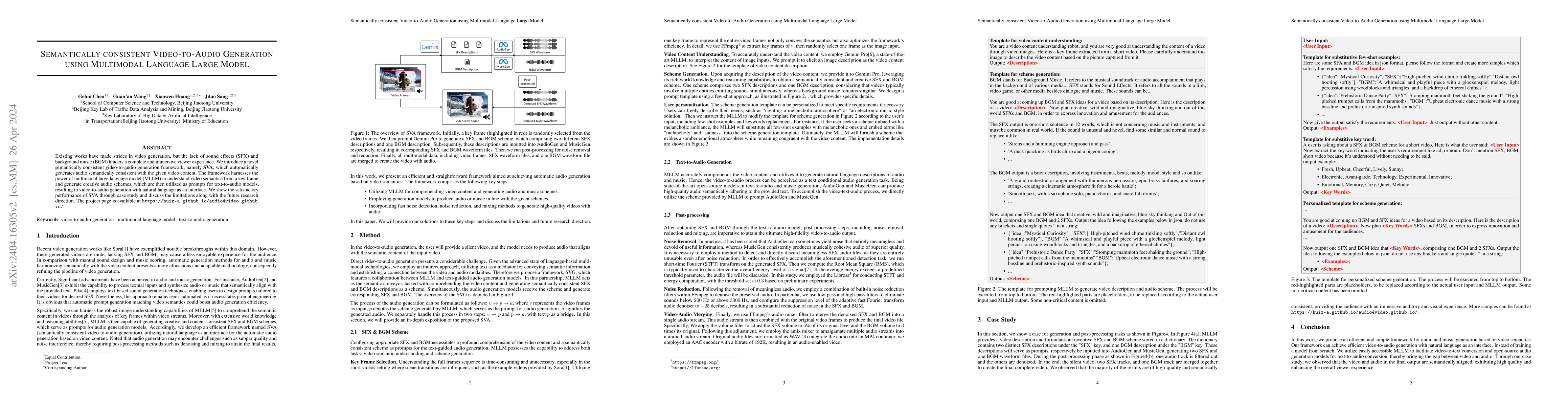 Thumbnail for Semantically consistent Video-to-Audio Generation using Multimodal
  Language Large Model