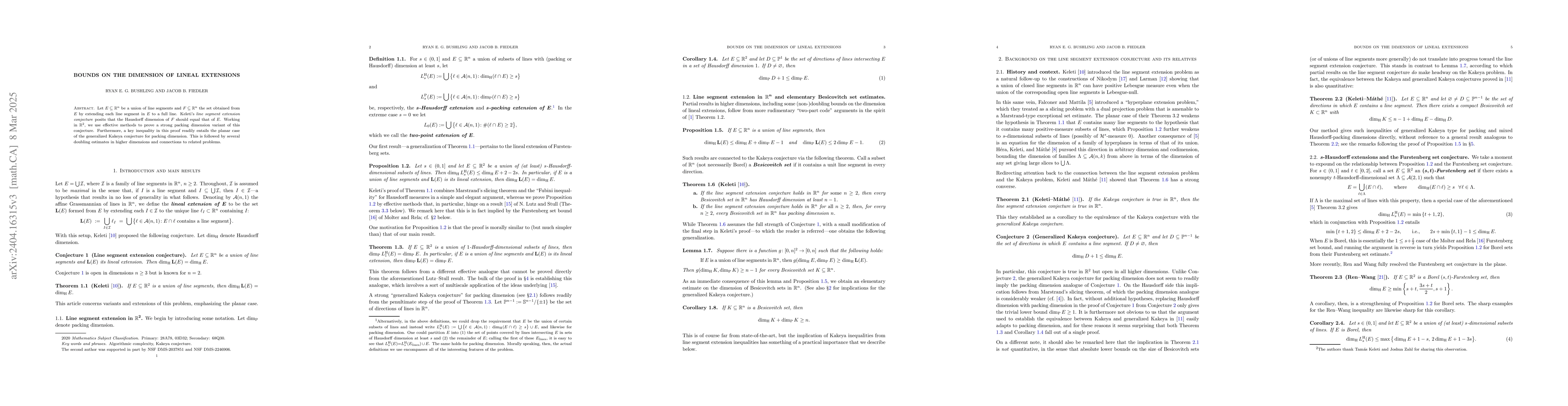 Thumbnail for Bounds on the dimension of lineal extensions