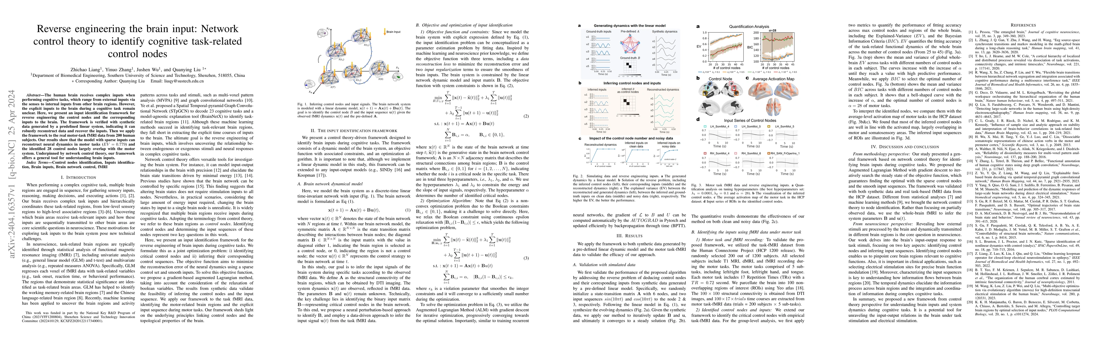 Thumbnail for Reverse engineering the brain input: Network control theory to identify
  cognitive task-related control nodes