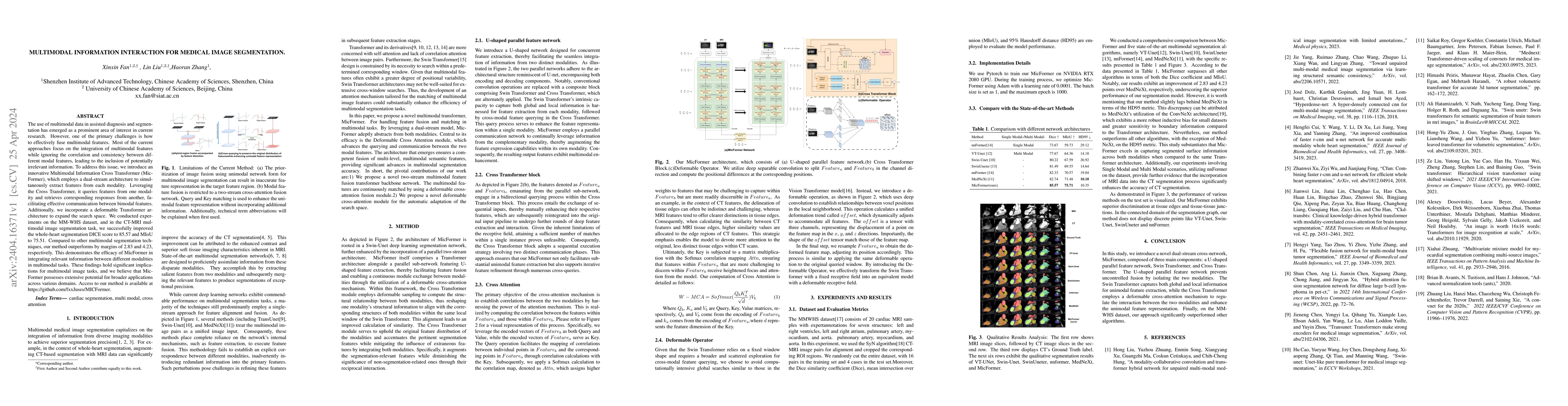 Thumbnail for Multimodal Information Interaction for Medical Image Segmentation