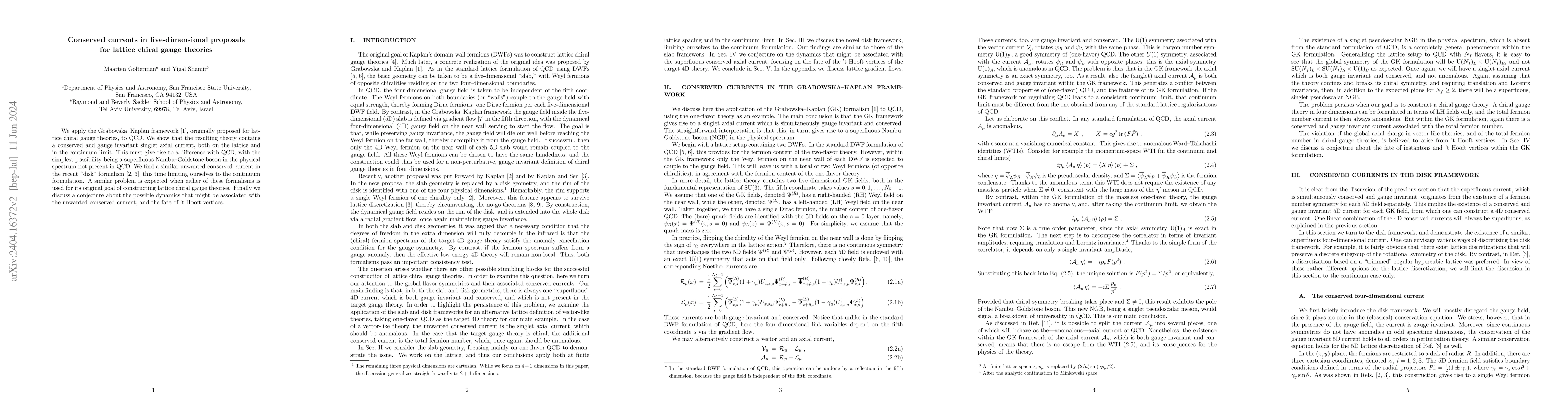 Thumbnail for Conserved currents in five-dimensional proposals for lattice chiral
  gauge theories