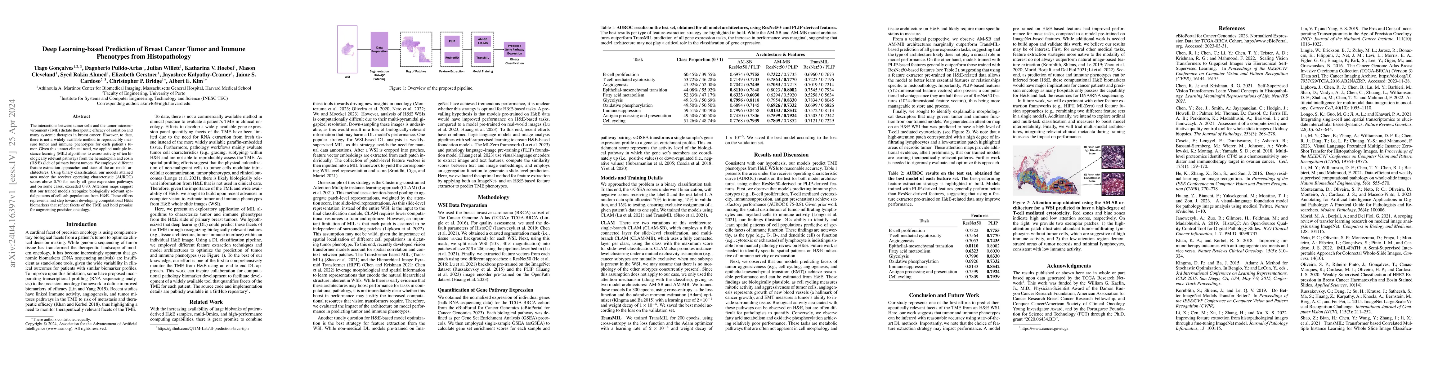 Thumbnail for Deep Learning-based Prediction of Breast Cancer Tumor and Immune
  Phenotypes from Histopathology