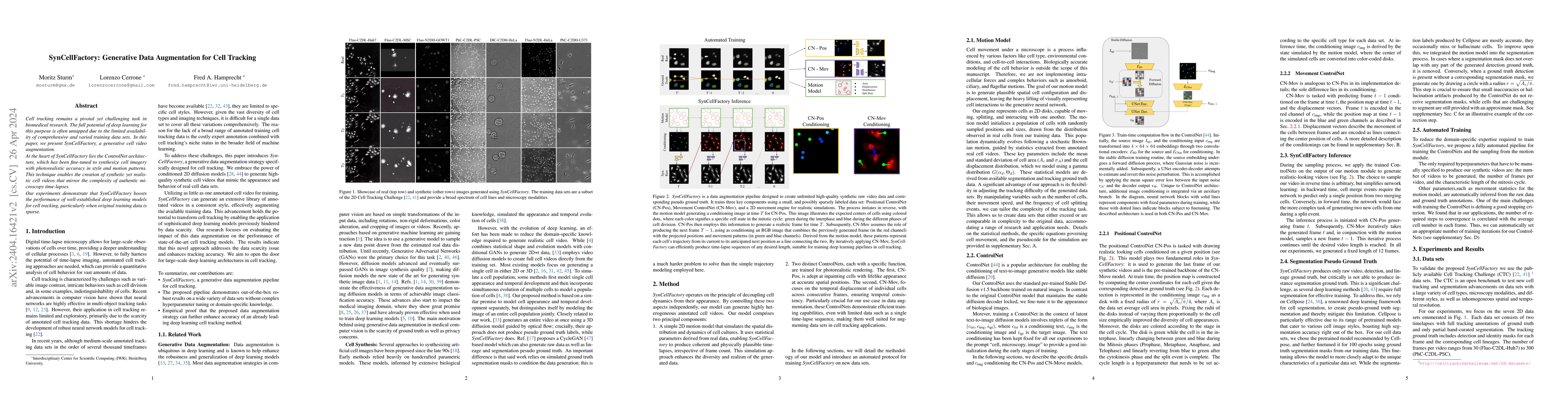 Thumbnail for SynCellFactory: Generative Data Augmentation for Cell Tracking