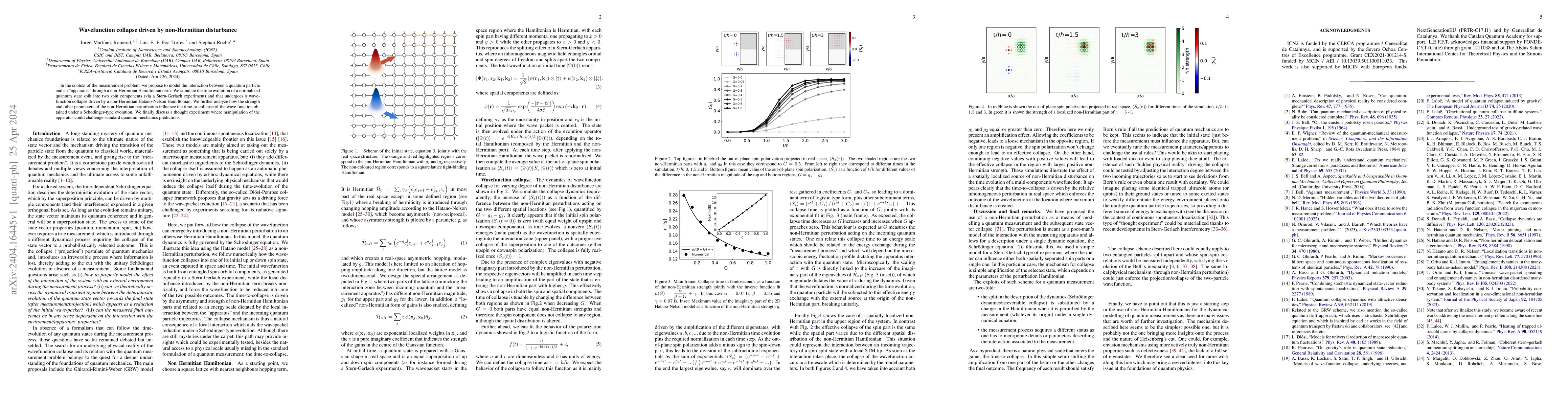 Thumbnail for Wavefunction collapse driven by non-Hermitian disturbance