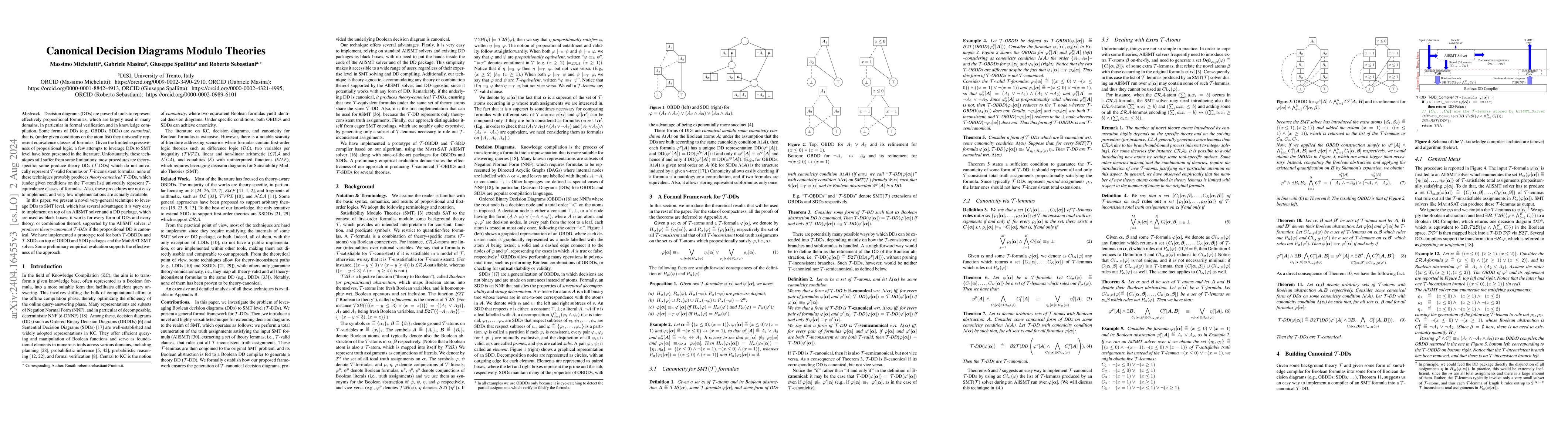 Thumbnail for Canonical Decision Diagrams Modulo Theories