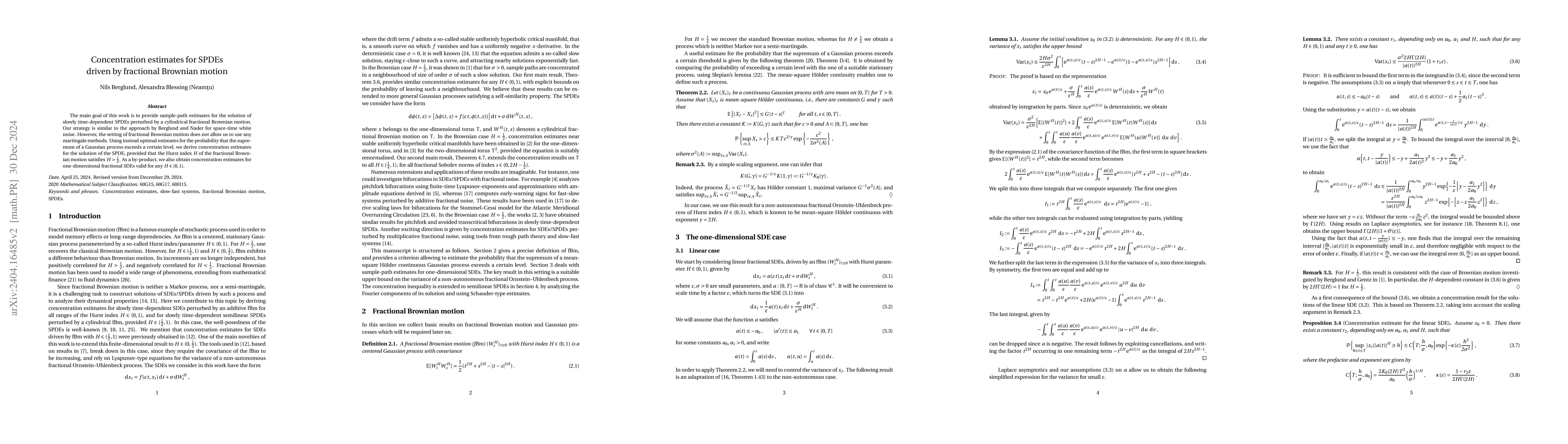 Thumbnail for Concentration estimates for SPDEs driven by fractional Brownian motion
