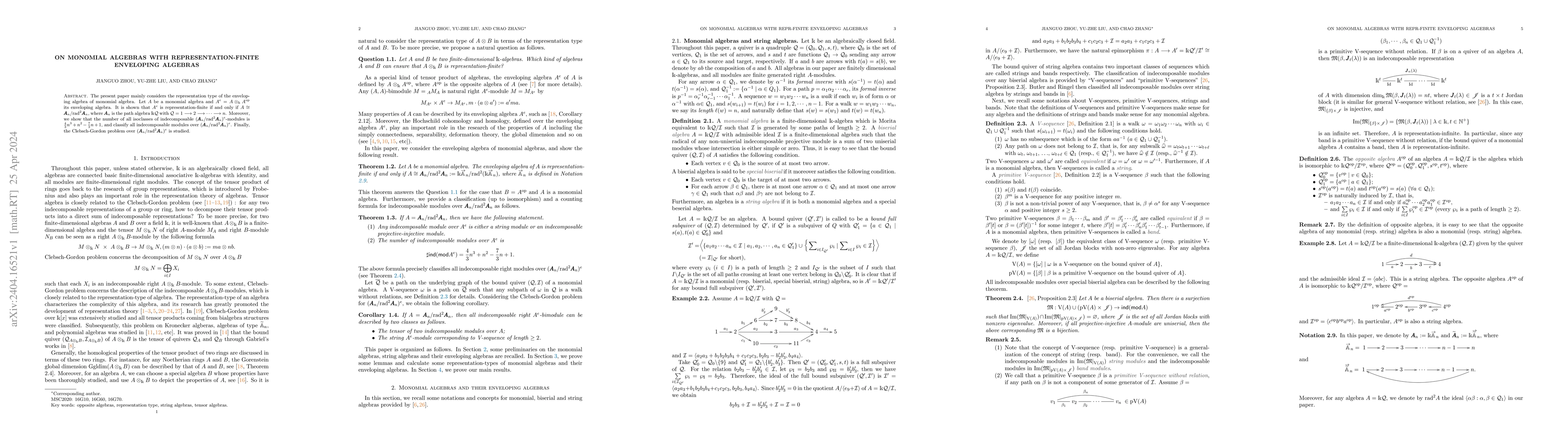 Thumbnail for On monomial algebras with representation-finite enveloping algebras