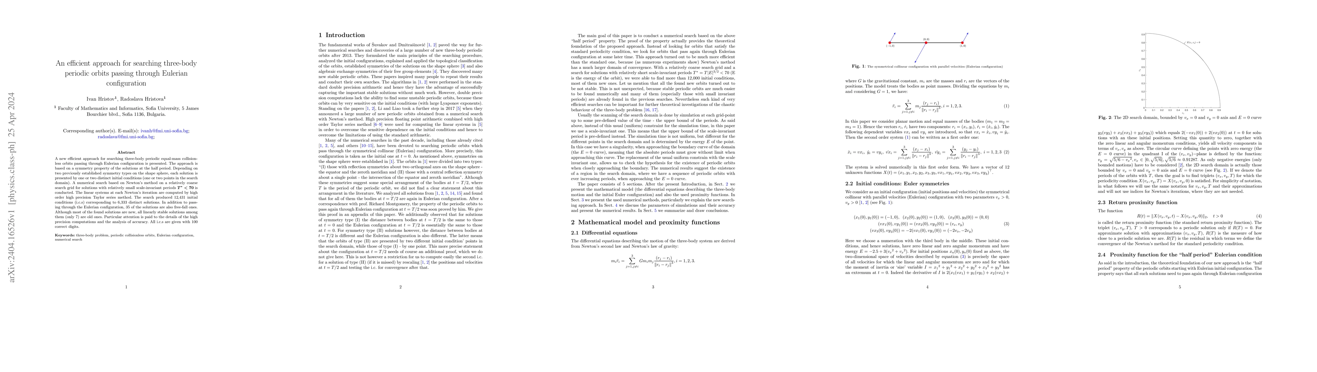 Thumbnail for An efficient approach for searching three-body periodic orbits passing
  through Eulerian configuration
