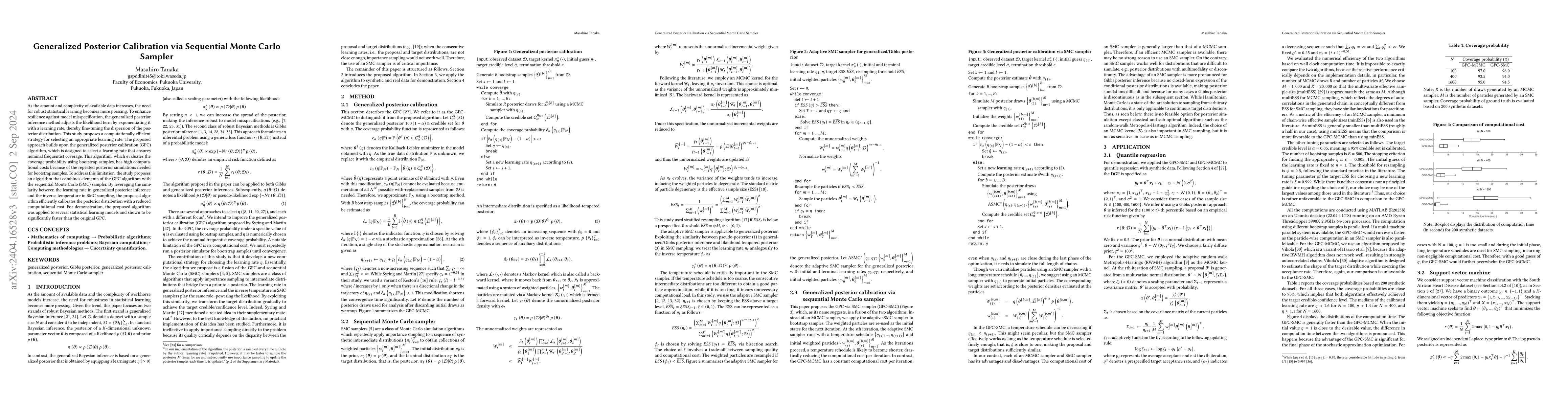 Thumbnail for Generalized Posterior Calibration via Sequential Monte Carlo Sampler