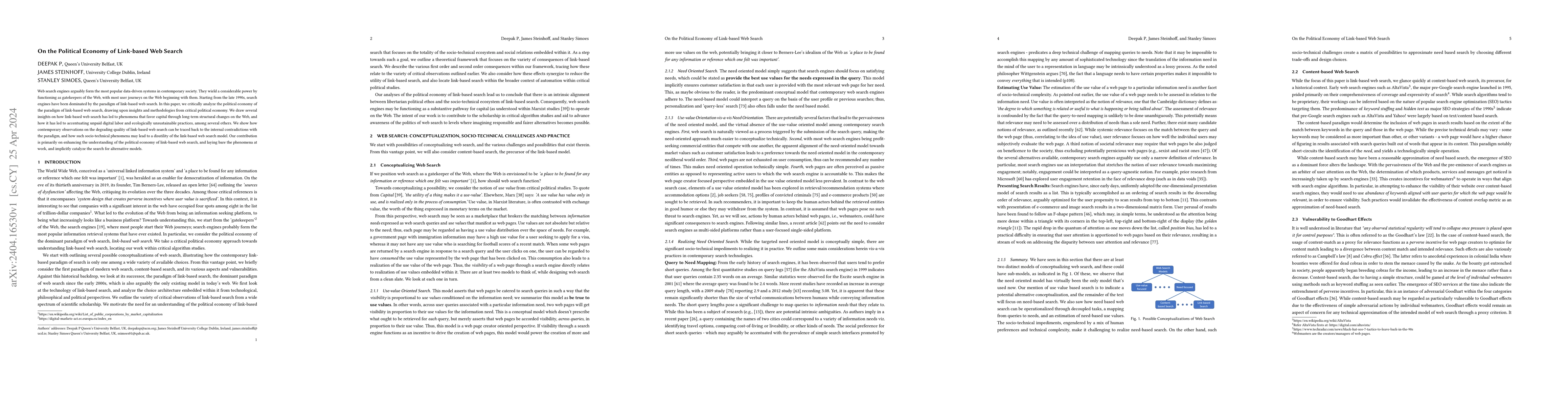 Thumbnail for On the Political Economy of Link-based Web Search