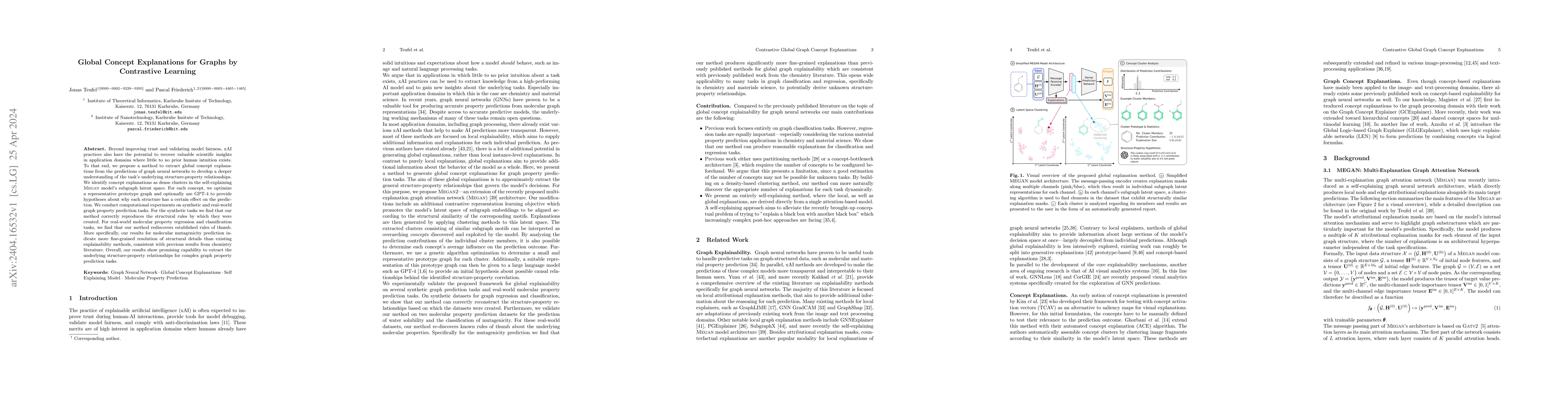 Thumbnail for Global Concept Explanations for Graphs by Contrastive Learning