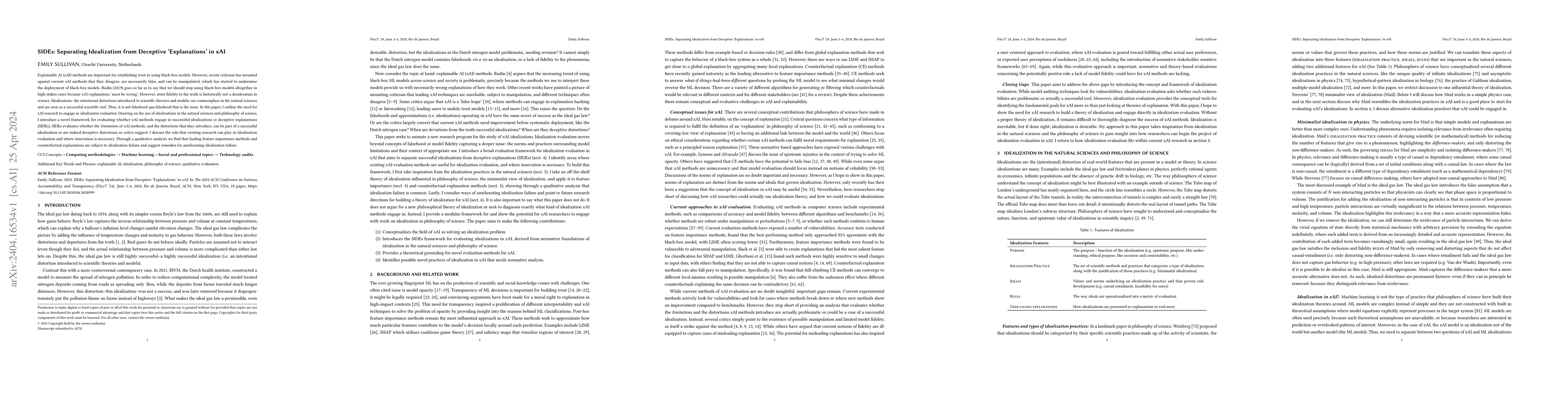 Thumbnail for SIDEs: Separating Idealization from Deceptive Explanations in xAI