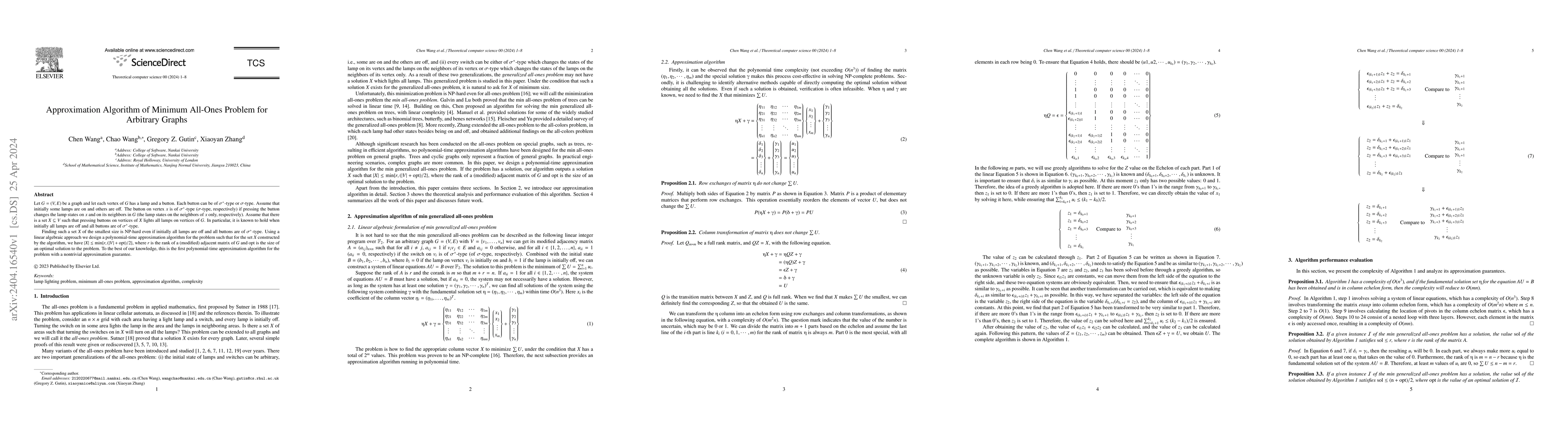 Thumbnail for Approximation Algorithm of Minimum All-Ones Problem for Arbitrary Graphs