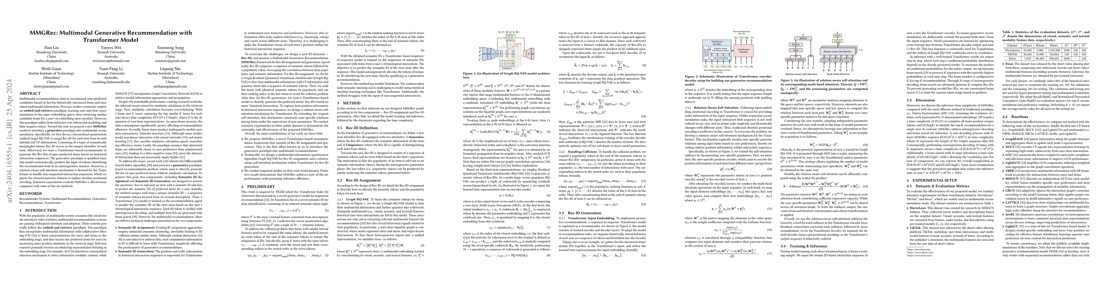 Thumbnail for MMGRec: Multimodal Generative Recommendation with Transformer Model