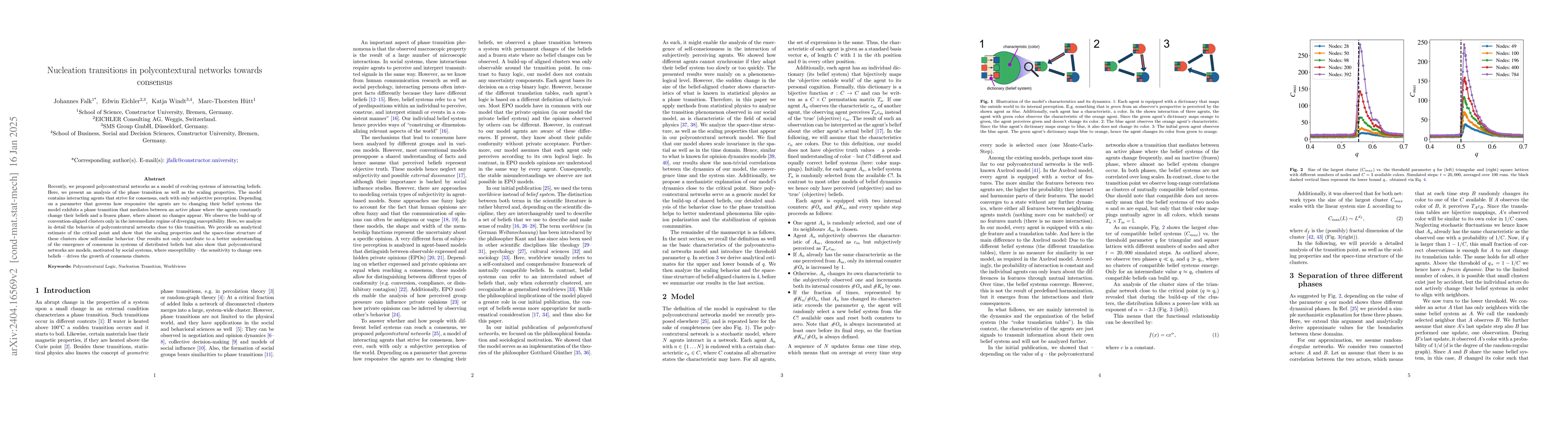 Thumbnail for Nucleation transitions in polycontextural networks towards consensus