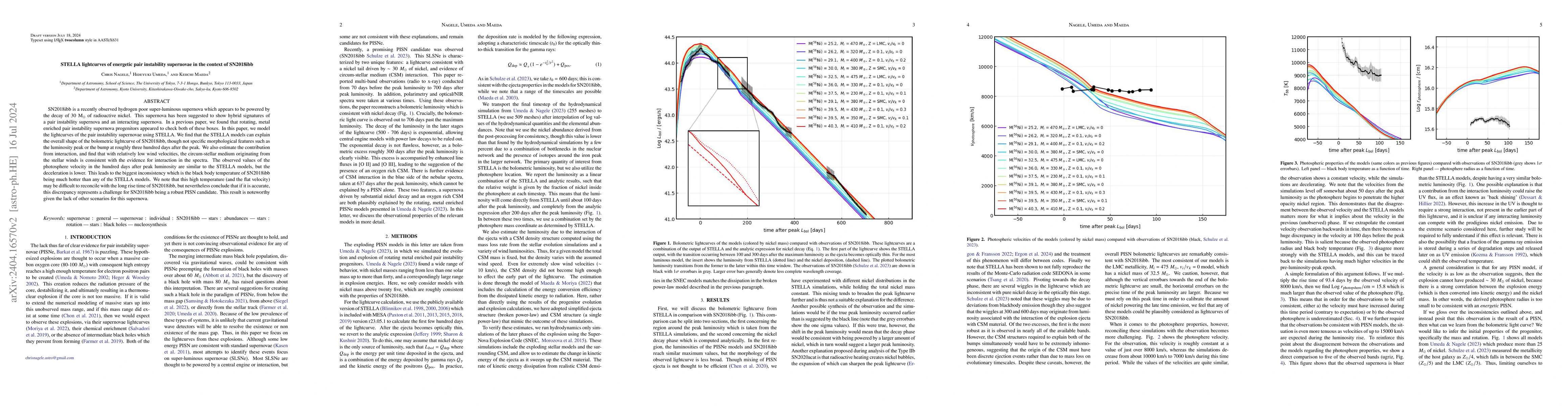 Thumbnail for STELLA lightcurves of energetic pair instability supernovae in the
  context of SN2018ibb