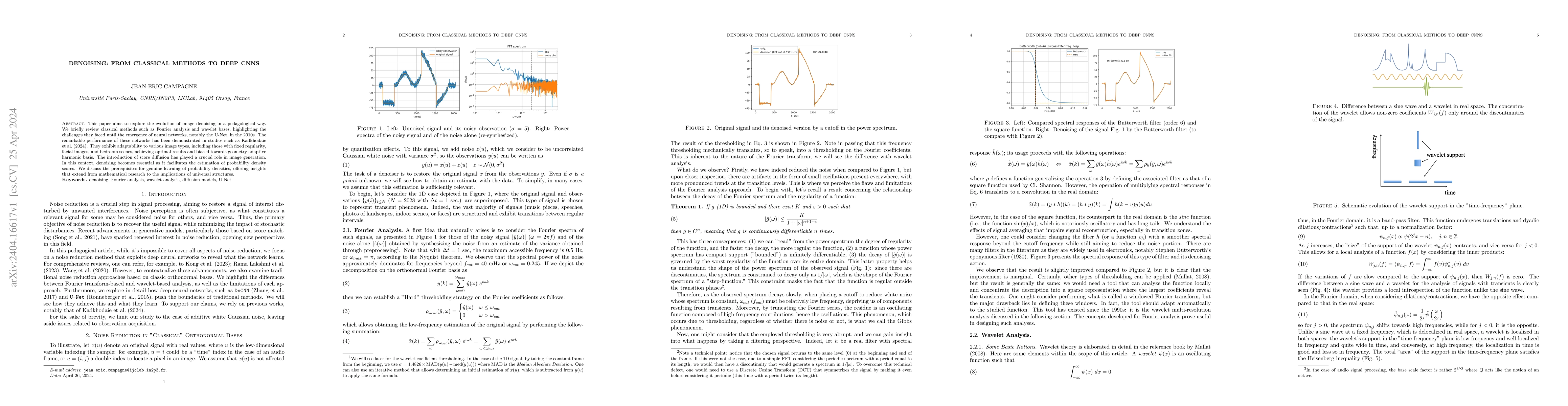 Thumbnail for Denoising: from classical methods to deep CNNs