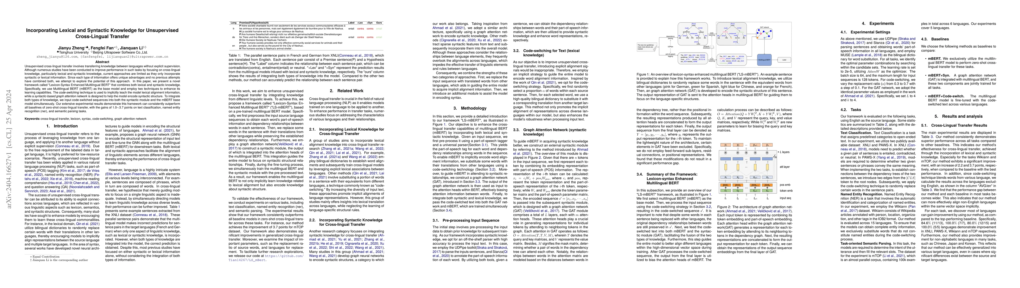 Thumbnail for Incorporating Lexical and Syntactic Knowledge for Unsupervised
  Cross-Lingual Transfer
