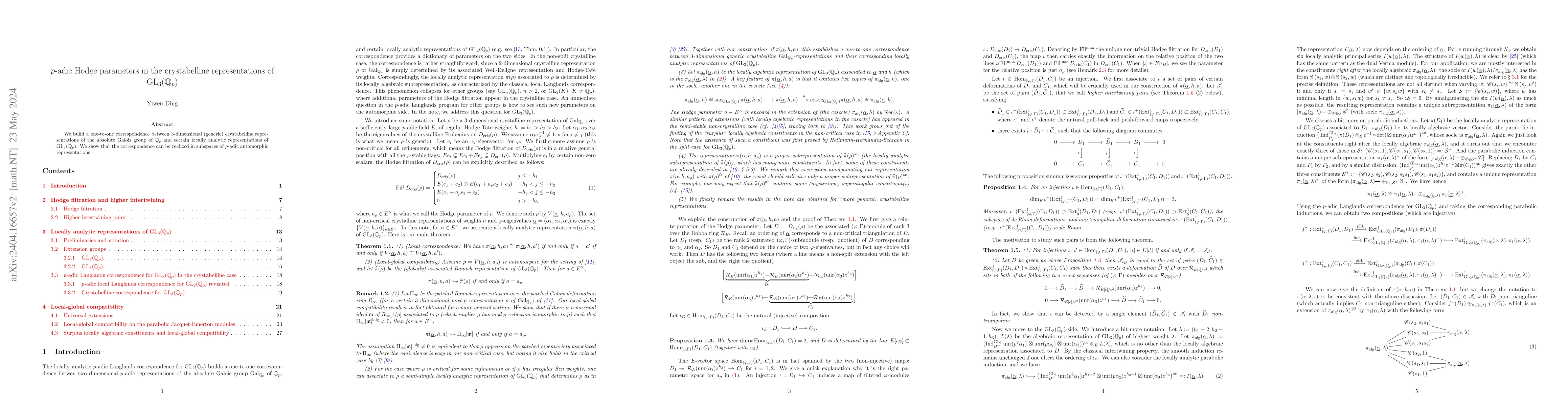 Thumbnail for $p$-adic Hodge parameters in the crystabelline representations of
  $\mathrm{GL}_3(\mathbb{Q}_p)$