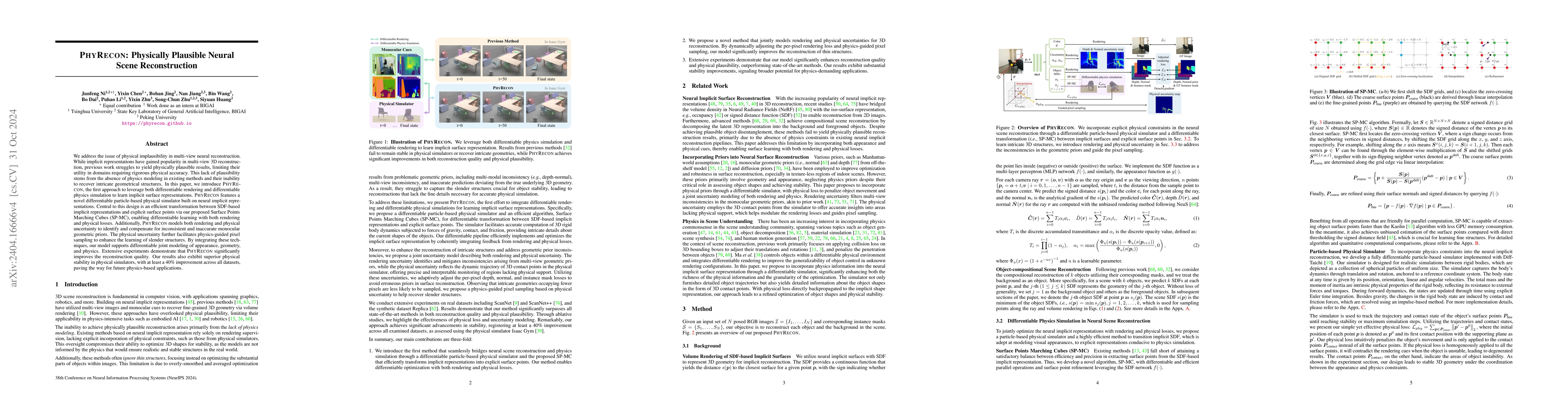 Thumbnail for PhyRecon: Physically Plausible Neural Scene Reconstruction