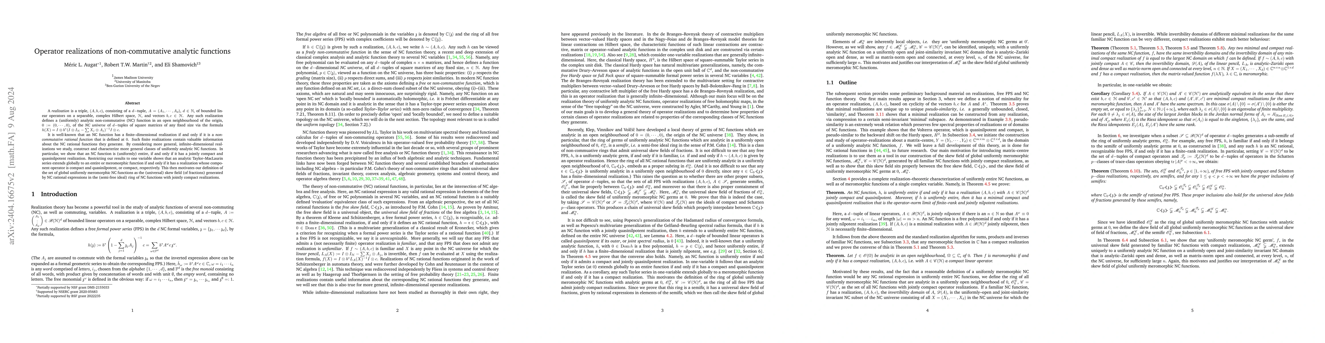 Thumbnail for Operator realizations of non-commutative analytic functions