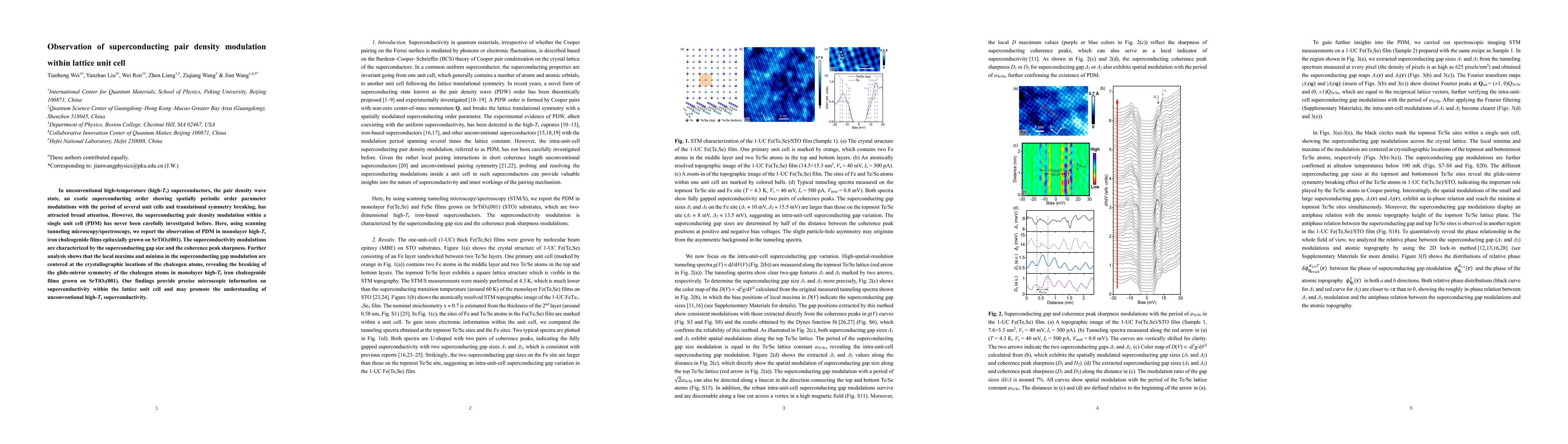 Thumbnail for Observation of intra-unit-cell superconductivity modulation