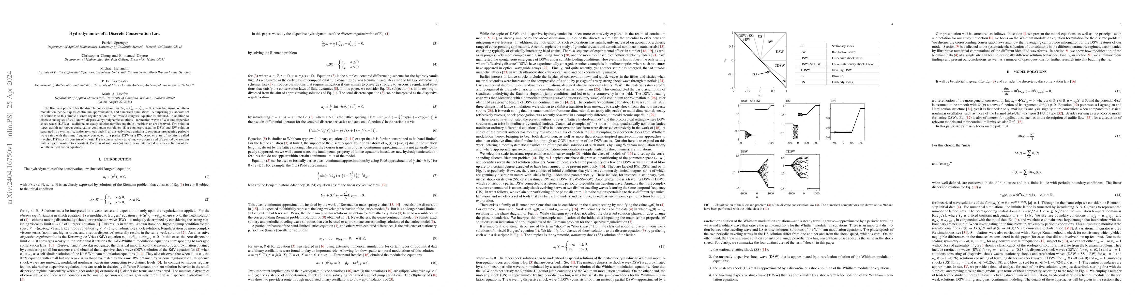 Thumbnail for Hydrodynamics of a Discrete Conservation Law