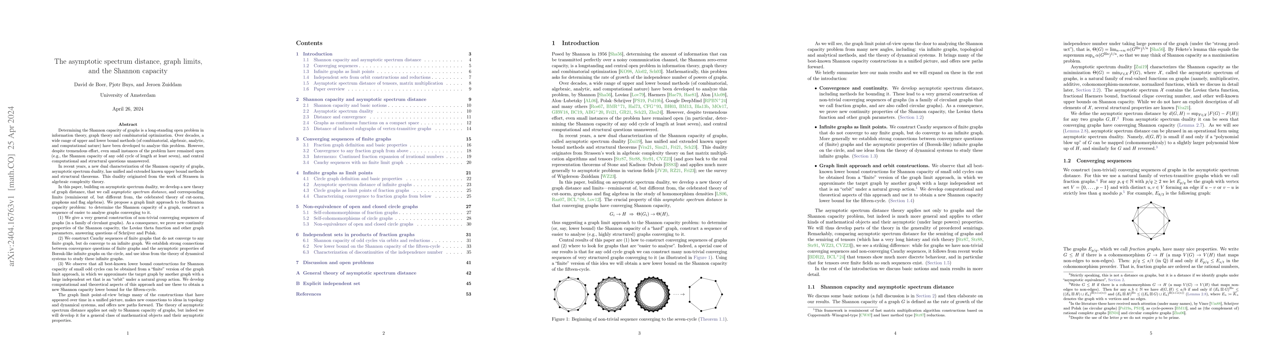 Thumbnail for The asymptotic spectrum distance, graph limits, and the Shannon capacity
