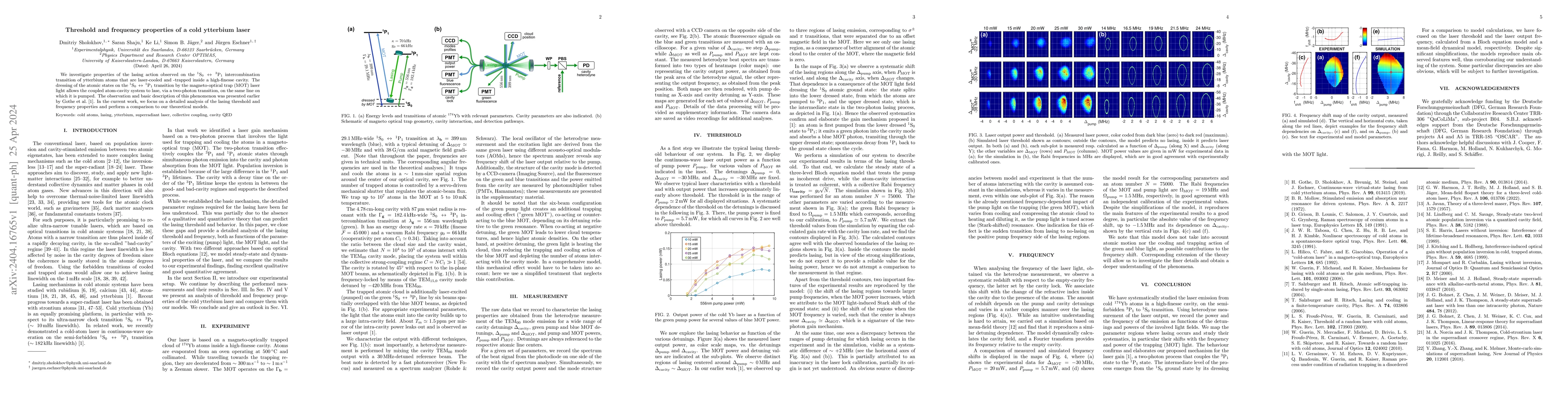 Thumbnail for Threshold and frequency properties of a cold ytterbium laser
