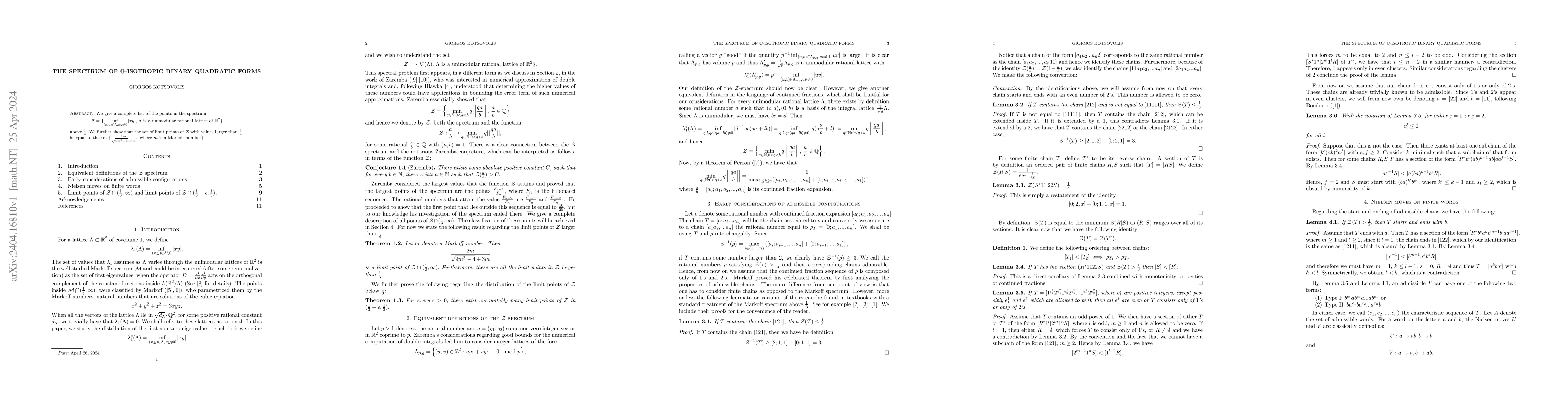Thumbnail for The Spectrum of $\mathbb{Q}$-Isotropic Binary Quadratic Forms