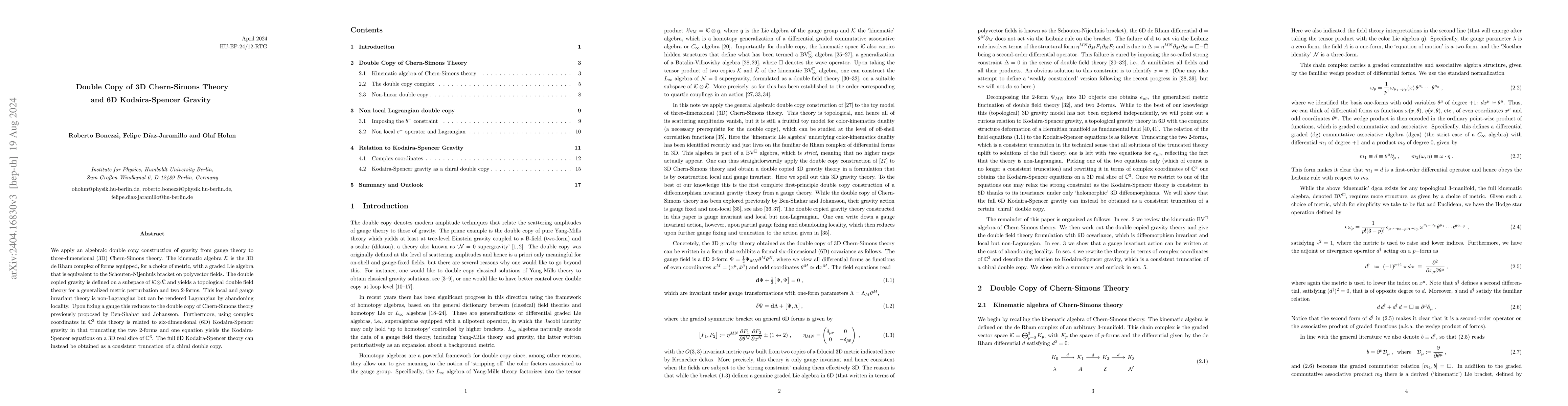 Thumbnail for Double Copy of 3D Chern-Simons Theory and 6D Kodaira-Spencer Gravity