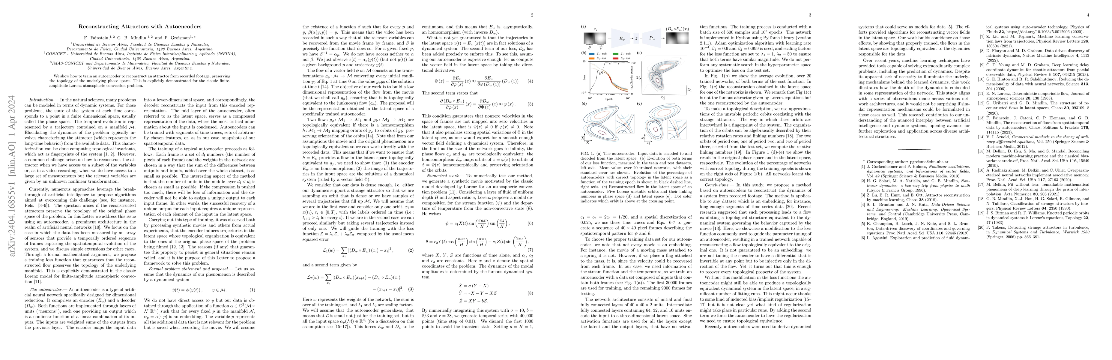 Thumbnail for Reconstructing Attractors with Autoencoders