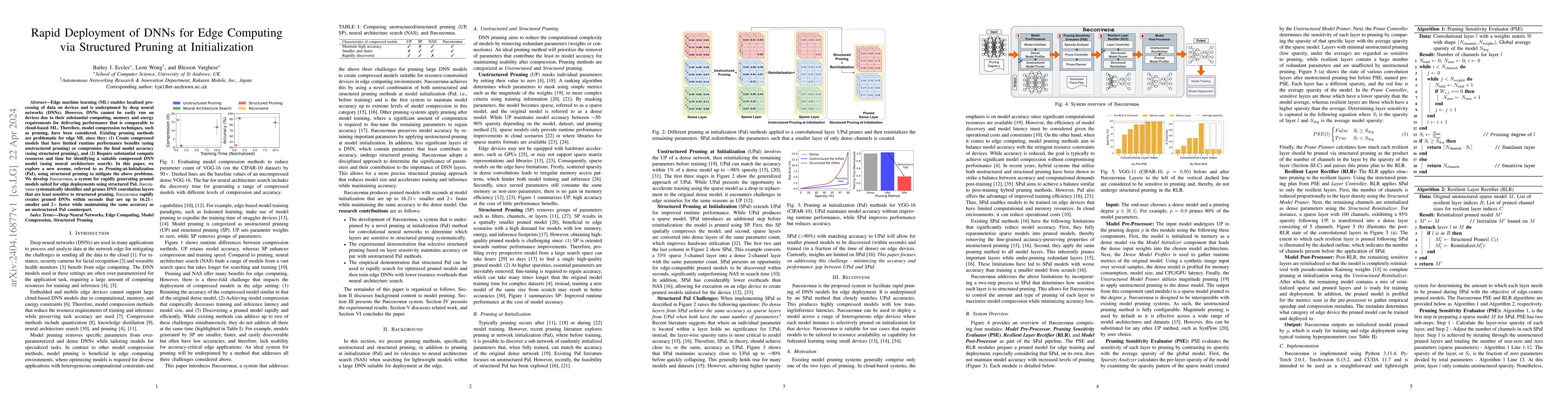 Thumbnail for Rapid Deployment of DNNs for Edge Computing via Structured Pruning at
  Initialization