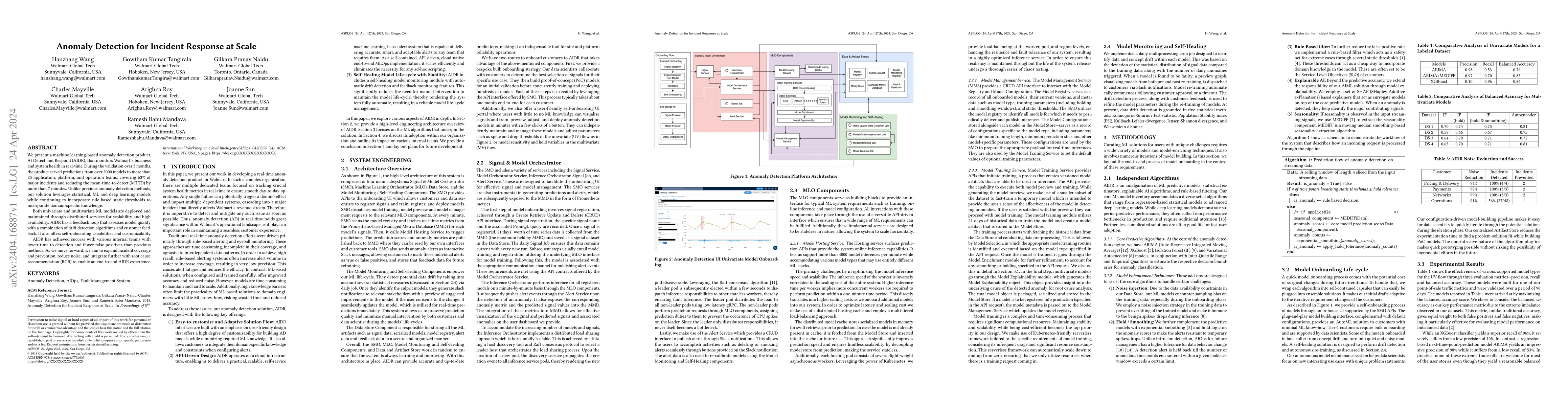 Thumbnail for Anomaly Detection for Incident Response at Scale