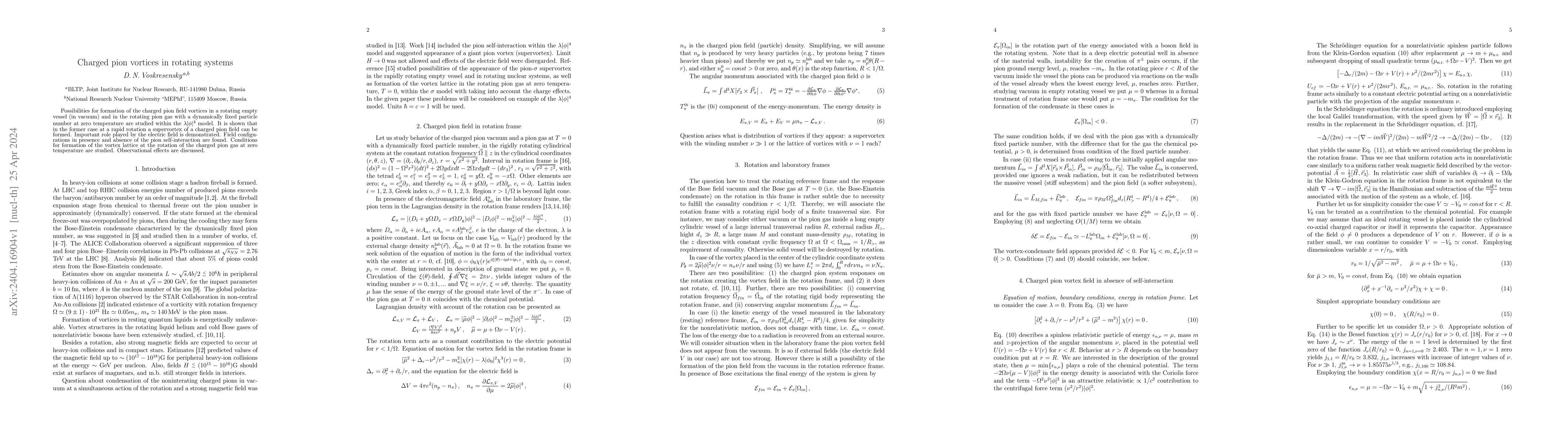 Thumbnail for Charged pion vortices in rotating systems