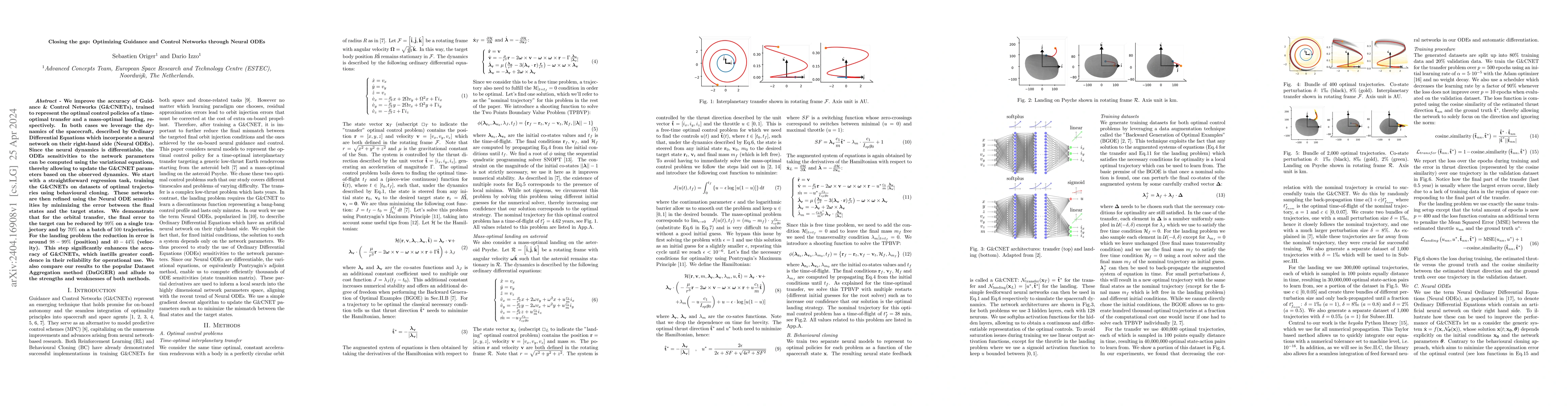 Thumbnail for Closing the gap: Optimizing Guidance and Control Networks through Neural
  ODEs