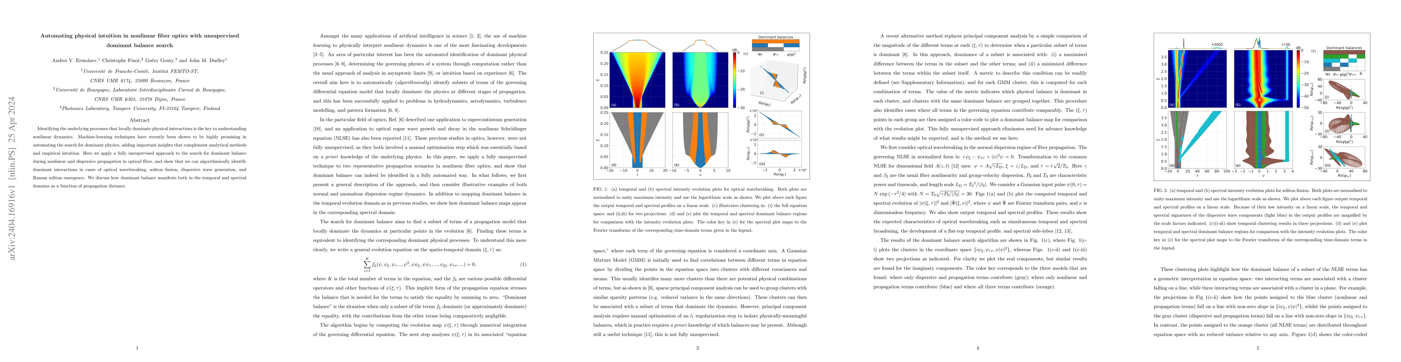 Thumbnail for Automating physical intuition in nonlinear fiber optics with
  unsupervised dominant balance search
