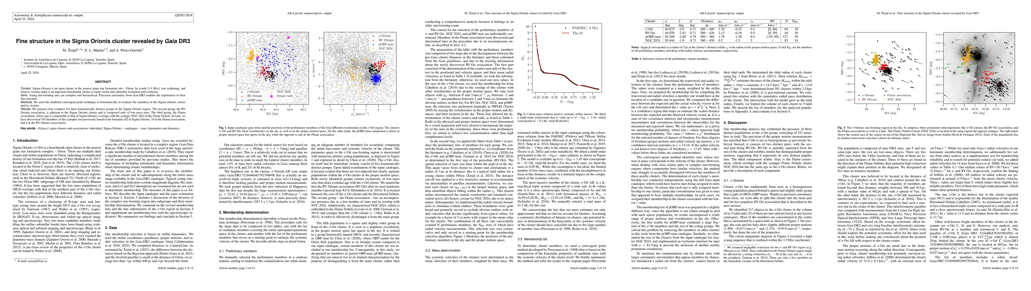 Thumbnail for Fine structure in the Sigma Orionis cluster revealed by Gaia DR3