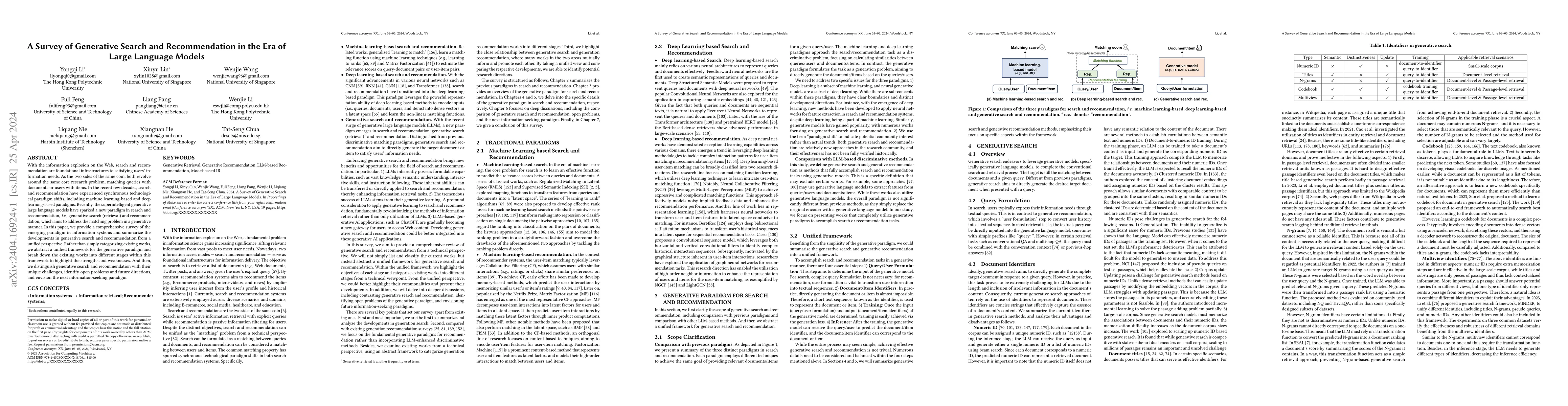 Thumbnail for A Survey of Generative Search and Recommendation in the Era of Large
  Language Models