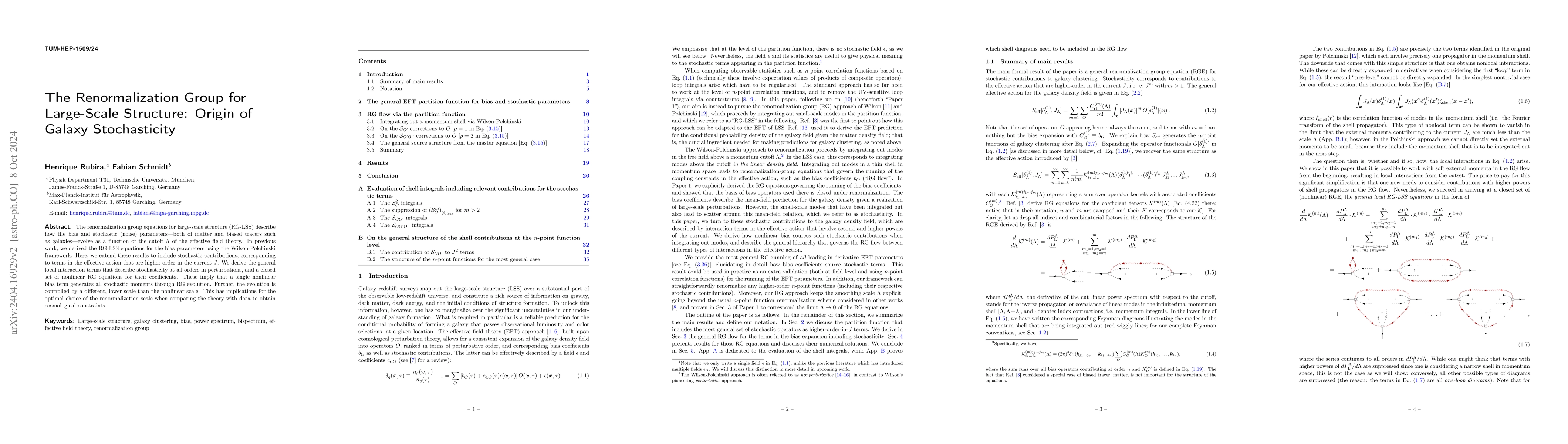 Thumbnail for The Renormalization Group for Large-Scale Structure: Origin of Galaxy
  Stochasticity