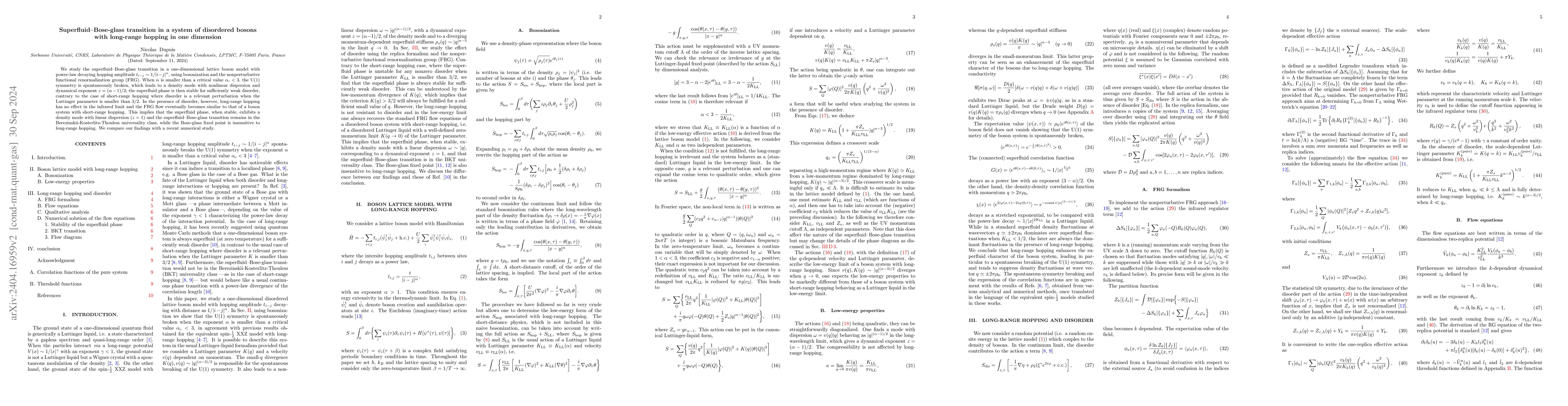 Thumbnail for Superfluid--Bose-glass transition of disordered bosons with long-range
  hopping in one dimension