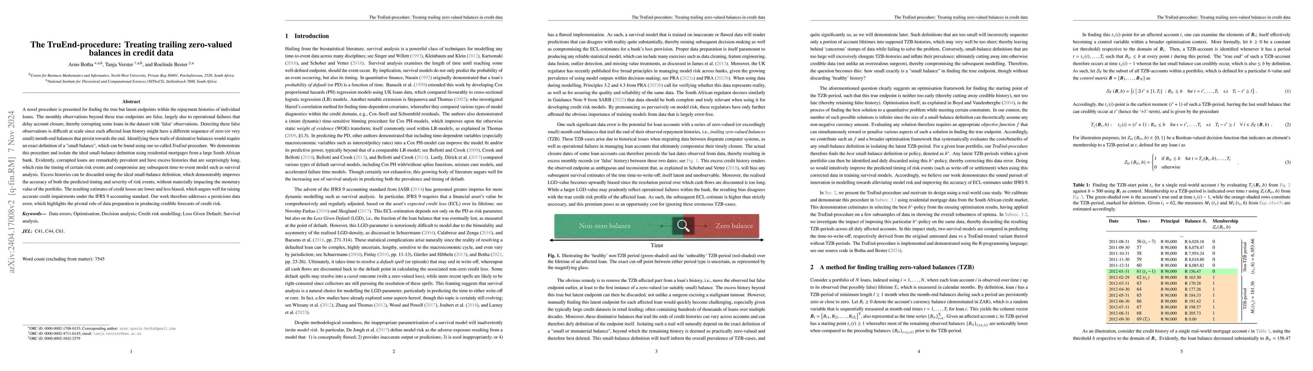 Thumbnail for The TruEnd-procedure: Treating trailing zero-valued balances in credit
  data