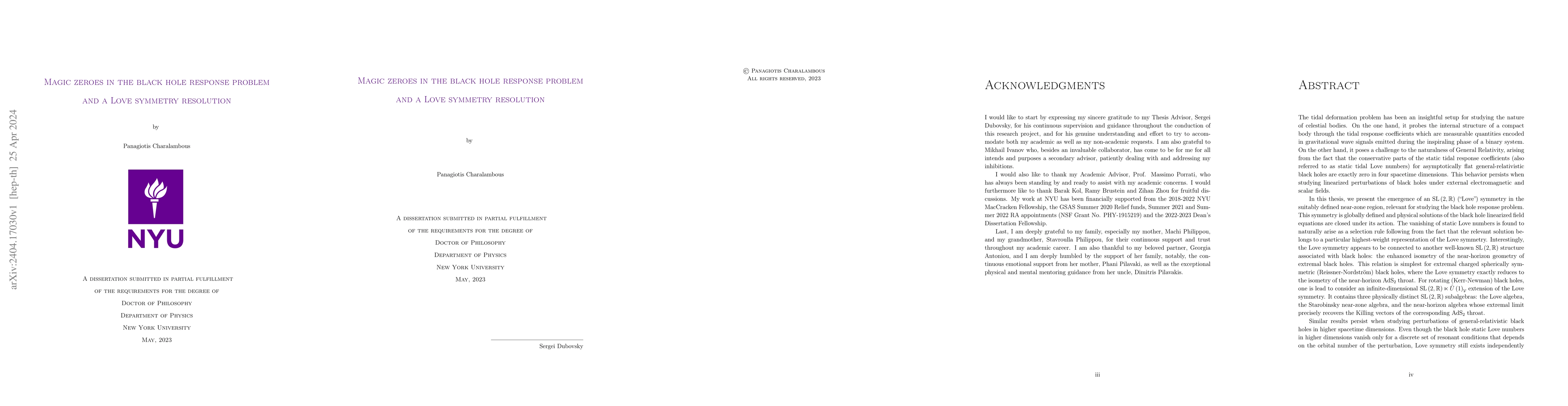 Thumbnail for Magic zeroes in the black hole response problem and a Love symmetry
  resolution