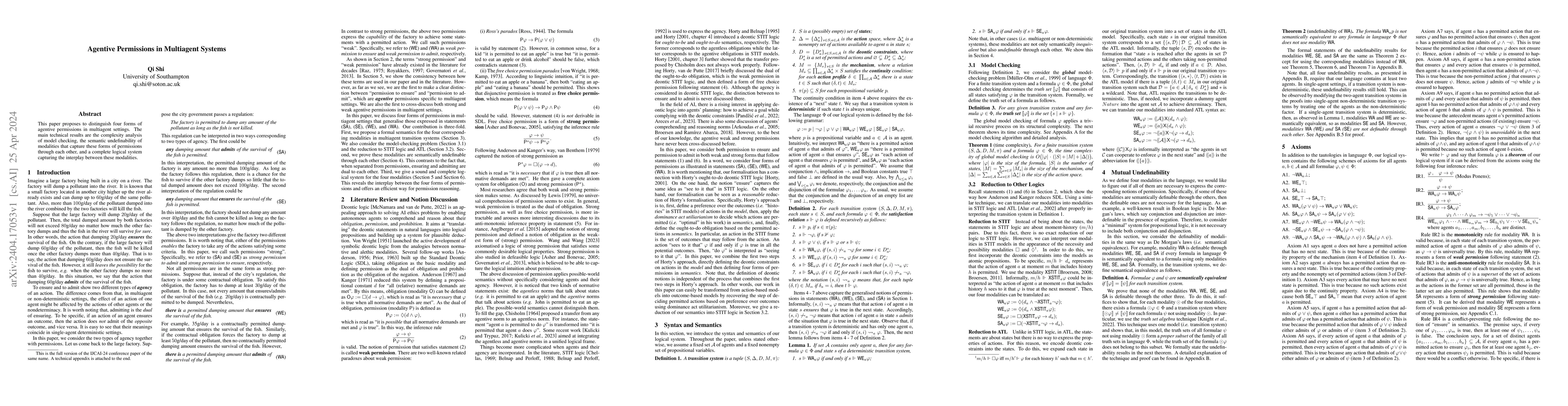 Thumbnail for Agentive Permissions in Multiagent Systems