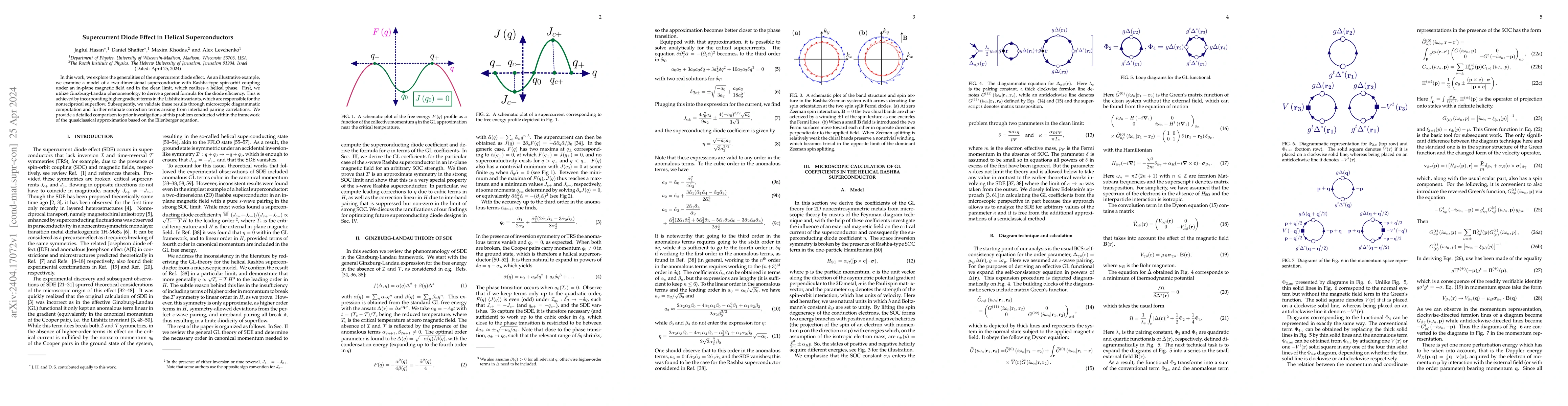 Thumbnail for Supercurrent Diode Effect in Helical Superconductors