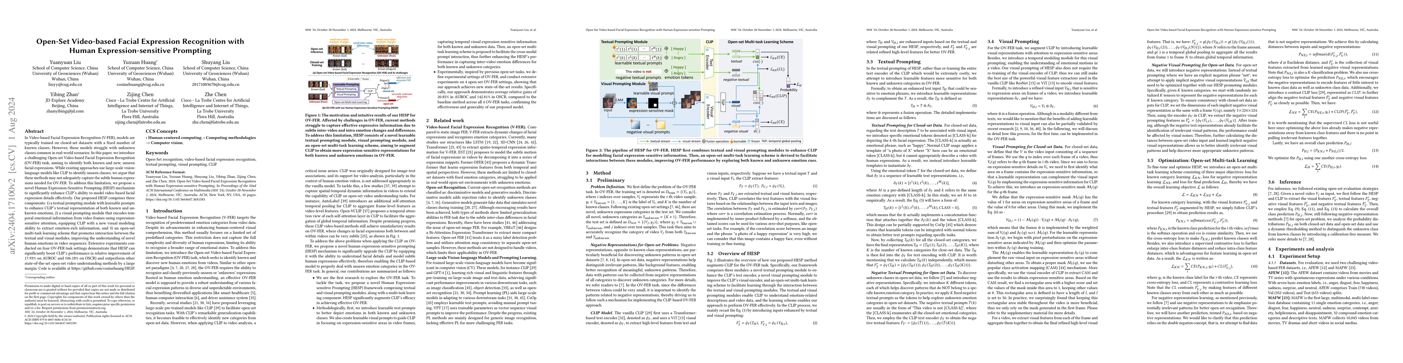 Thumbnail for Open-Set Video-based Facial Expression Recognition with Human
  Expression-sensitive Prompting