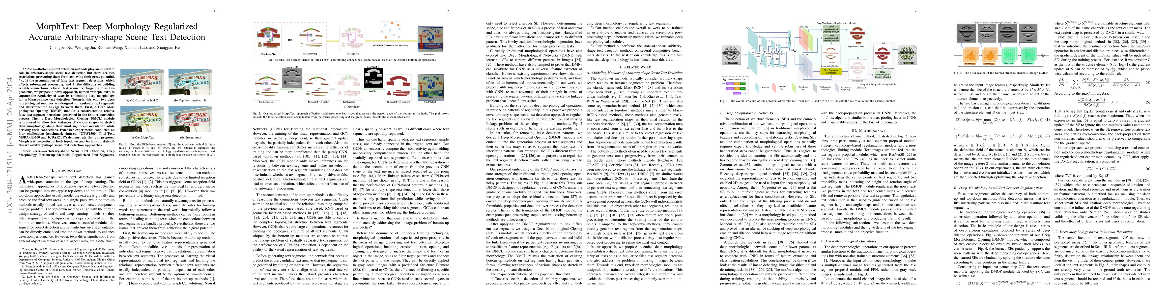 Thumbnail for MorphText: Deep Morphology Regularized Arbitrary-shape Scene Text
  Detection